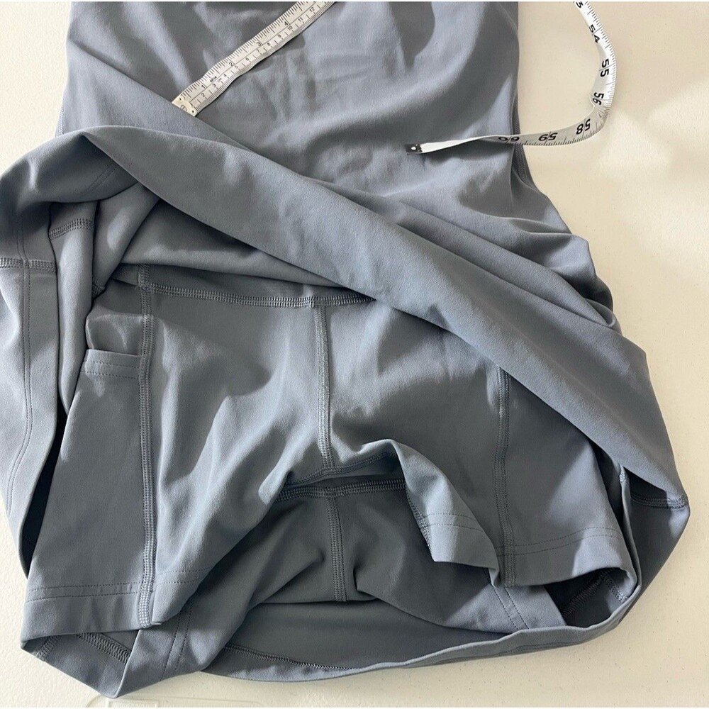 Lululemon Align Dress Size 2 Belgian Blue Grey Shorts Padded Tennis Gym Sports - Picture 9 of 10
